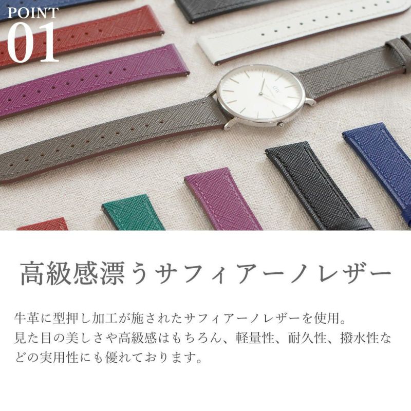 【未使用】Cassis 腕時計バンド ゴートレザー カシス 20mm グレー 未使用】Cassis 腕時計バンド ゴートレザー カシス 20mm グレー