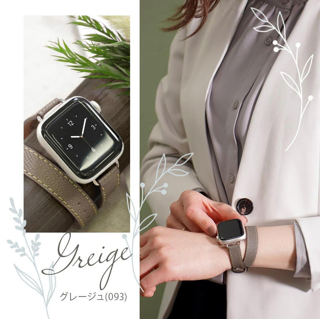 410 Apple つま先立ち Watch ＋エルメス+ レザー ゴールド 二重巻 未使用